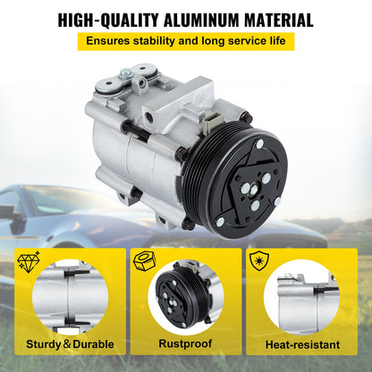 CO 101290C (4L3Z19703AB) Universal-AC-Klimakompressor für 93-07 Ford Lincoln Mercury Thunderbird F150 4,2 l 4,6 l 5,4 l 6,8 l FS10 A/C-Kompressoreinheit 58129 5716559 58161529