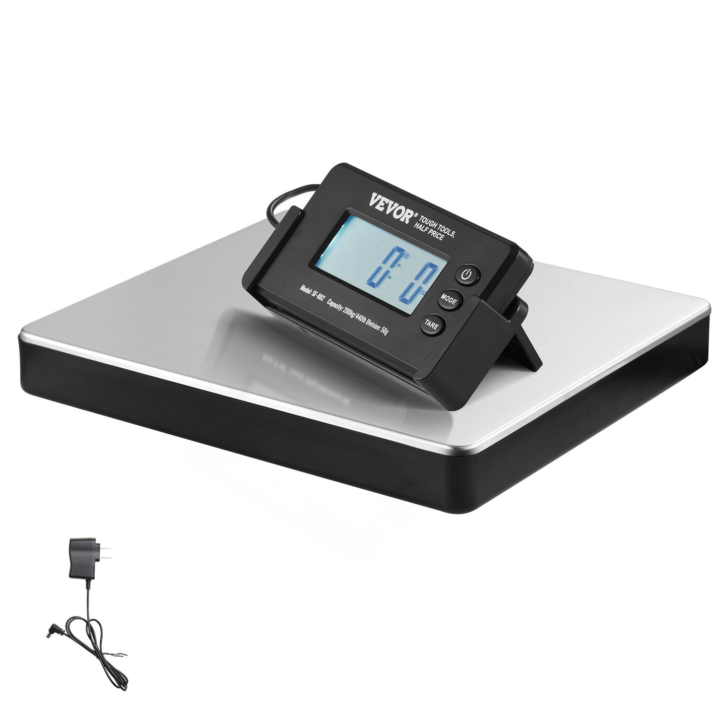 Shipping Scale Digital Postal Scale 440 lbs x 1.7 oz. AC/DC Package LCD