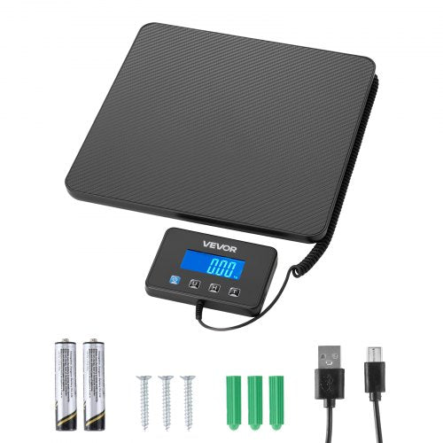 Digital Postal Scale, 0.35 oz/3.5 oz Dual Accuracy, 440 lbs Commercial Weight Scale with Hold/Tare Function & LCD Display, Fit for Packages, Postage, Luggage, Battery & Charging Cable Included