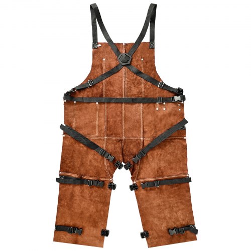 Lädersvetsförkläde Delat ben Kraftigt flamskyddande kohud L-storlek