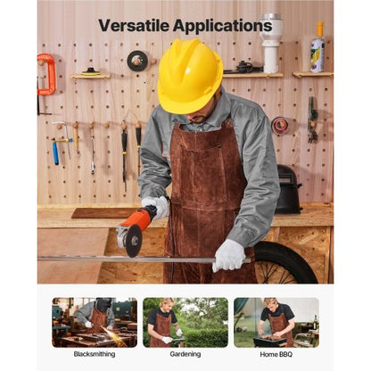 Lädersvetsförkläde Delat ben Kraftigt flamskyddat kohud Storlek M