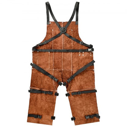 Lädersvetsförkläde Delat ben Kraftigt flamskyddat kohud Storlek M