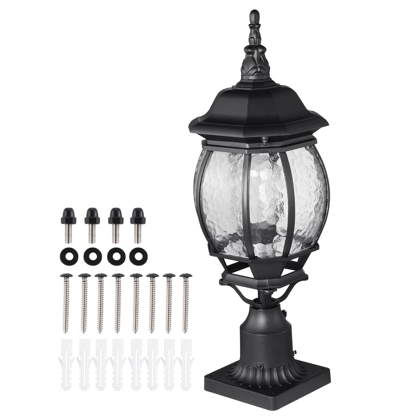 2 st Skymning till gryning utomhus lampstolpe ljusarmatur 530 mm stolpe Pier Mount