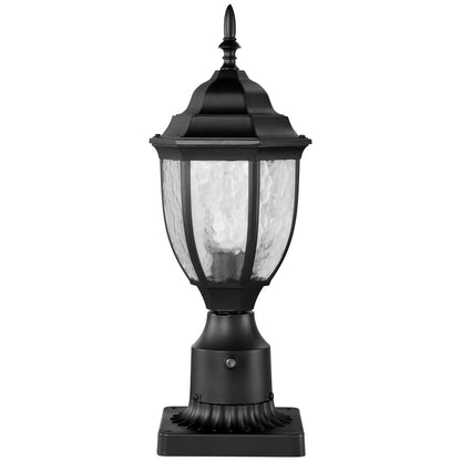 2 Stück Dämmerung bis Morgengrauen Außenlaternenpfahl Leuchte 390 mm Pfostenpfeilermontage