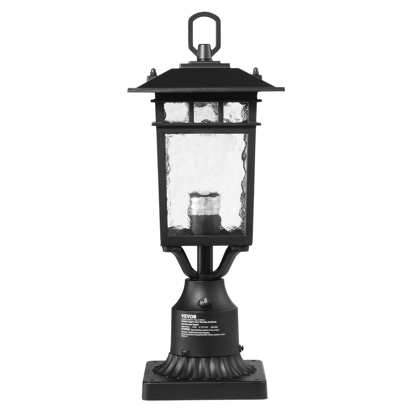 2 st Skymning till gryning utomhus lampstolpe ljusarmatur 400 mm stolpe Pier Mount