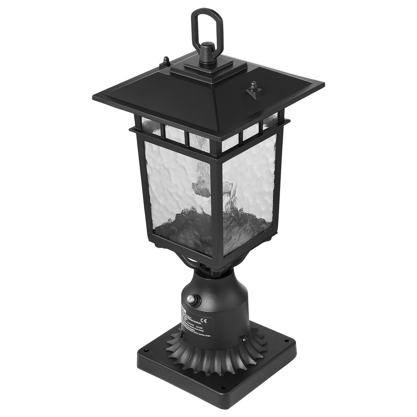 2 st Skymning till gryning utomhus lampstolpe ljusarmatur 400 mm stolpe Pier Mount