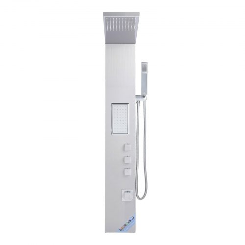 Duschpaneel-Turmsystem Edelstahlsäule Regenkopf Massagedüse