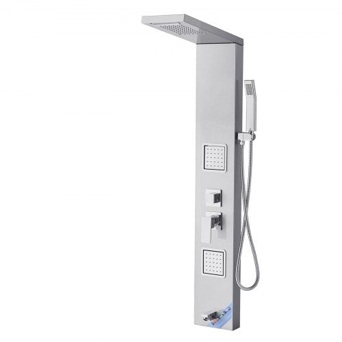 Duschpaneel-Turmsystem Edelstahlsäule Regenkopf Massagedüse