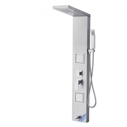 Duschpaneel-Turmsystem Edelstahlsäule Regenkopf Massagedüse