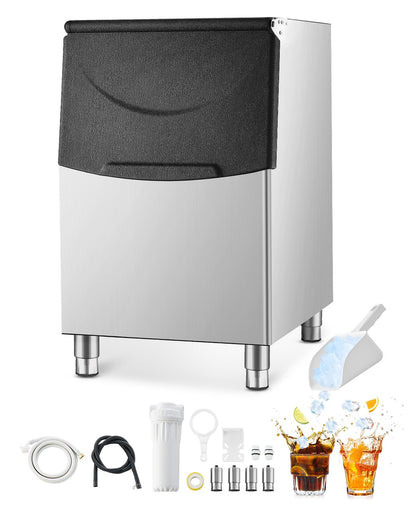 Kommersiell ismaskin förvaringsbehållare 250lbs Kapacitet rostfritt stål isbehållare