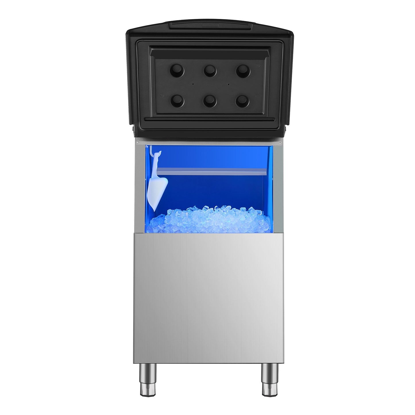 Kommersiell ismaskin förvaringsbehållare 250lbs Kapacitet rostfritt stål isbehållare