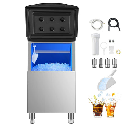 Kommersiell ismaskin förvaringsbehållare 250lbs Kapacitet rostfritt stål isbehållare