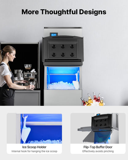 Commercial Ice Maker Storage Bin 250lbs Kapacitet Ice Bin med filter