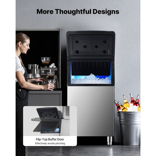 Commercial ice machine storage bin, 136kg capacity, business ice storage bin