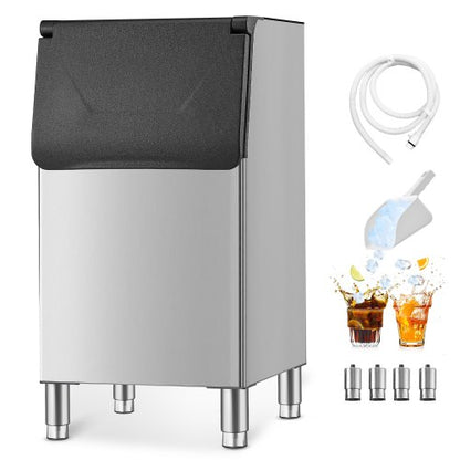 Commercial Ice Maker Storage Bin, 300 LBS Capacity Ice-Bin, Commercial Ice Storage Bin with Adjustable Anti-slip Rubber Feet, Suitable for Restaurant Hotel and Beverage Shops