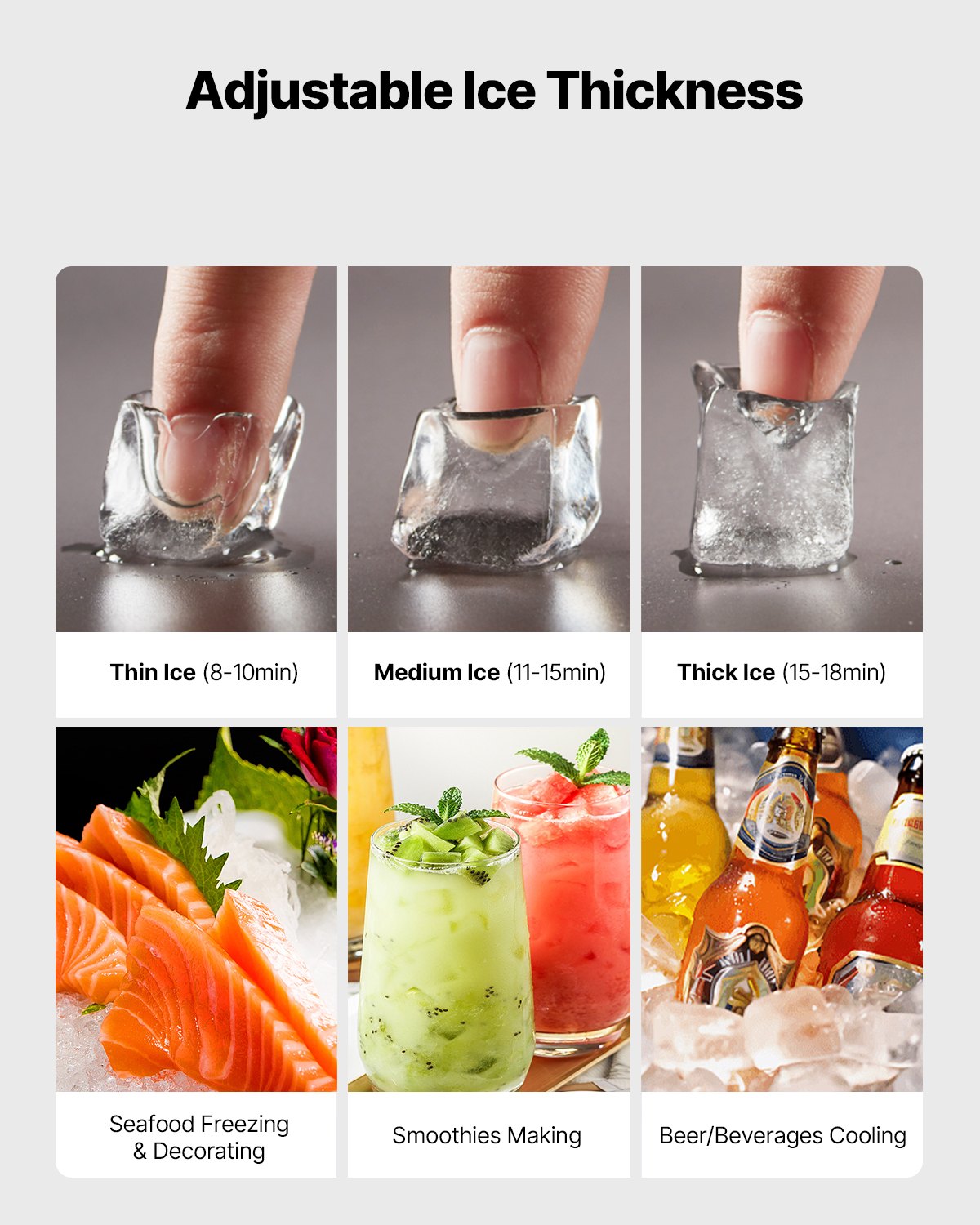 Gewerbliche Eismaschine, 400 lbs/Tag, selbstreinigende Eismaschine – nur Kopf