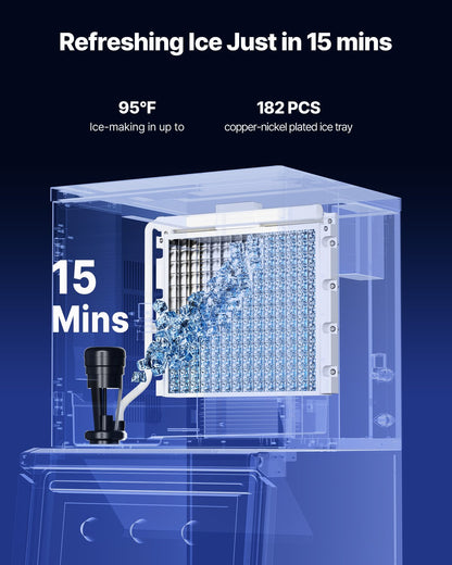 Gewerbliche Eismaschine, 204 kg/Tag, selbstreinigende Eismaschine – nur Kopf