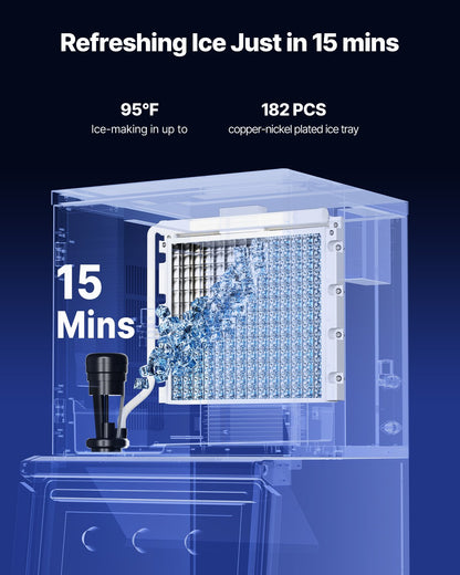 Kommersiell ismaskin 500 lbs/24 h Självrengörande ismaskin - Endast huvud