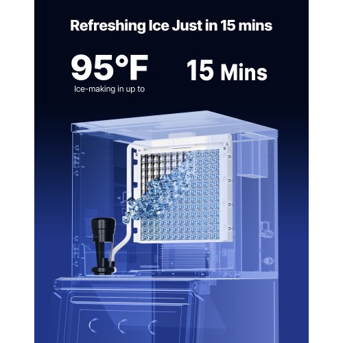 Commercial Ice Machine - Self-cleaning ice machine with a capacity of 550 lbs/day