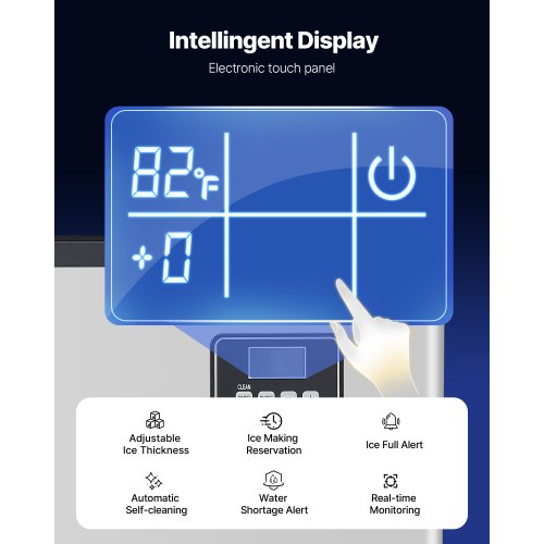 Commercial Ice Machine - Self-cleaning ice machine with a capacity of 550 lbs/day