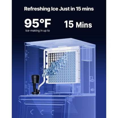 Commercial Ice Machine - Self-cleaning ice machine with a capacity of 550 lbs/day