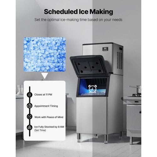 Commercial Ice Machine - Self-cleaning ice machine with a capacity of 550 lbs/day