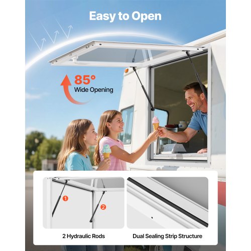 92x92 cm serving system for food carts, awning