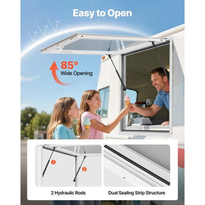 92x92 cm serving system for food carts, awning