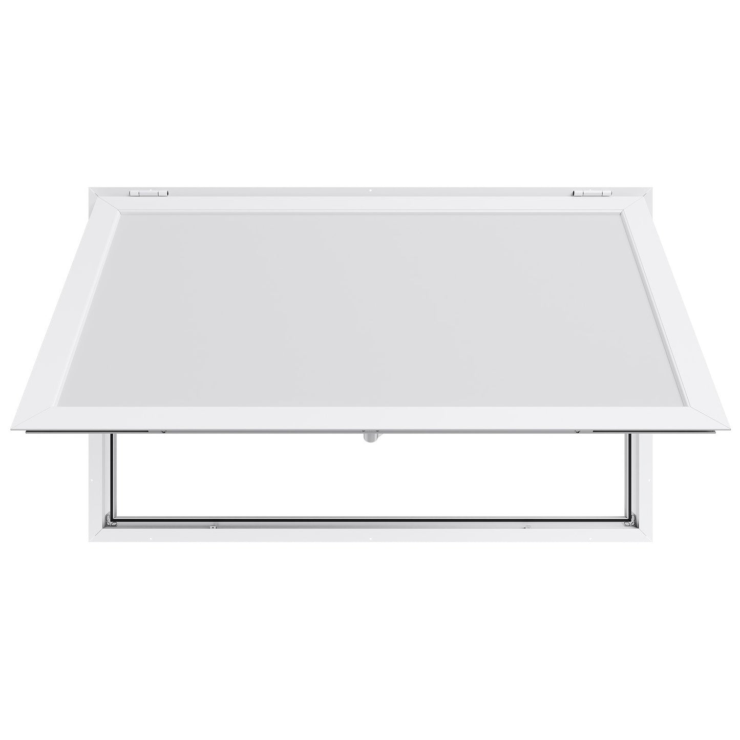 Concession Window 53x33 in, Aluminum Alloy Frame Service Window for Food Truck, Up to 85 Degrees Stand Serving Window with Awning Door and Drag Hook, Rainwater Resistant for Concession Trailers