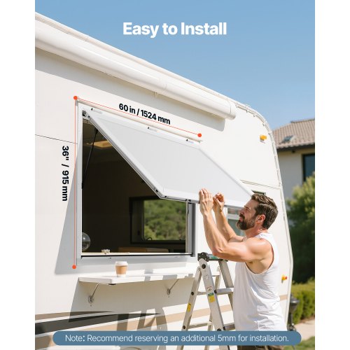 152x92 cm Servierkiosk für Imbisswagen, Markise