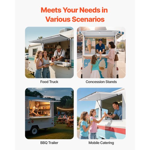 152x92 cm Servierkiosk für Imbisswagen, Markise