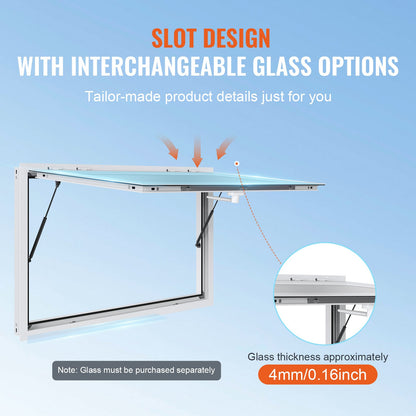 60"L x 36"W Concession Stand Serving Window Food Truck Service Awning