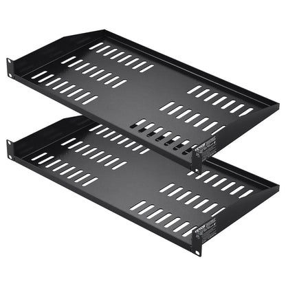 2 STÜCKE 1U Server Rack Regal 10 "/254mm Tiefe Belüfteten Rack Montieren Regal Fach