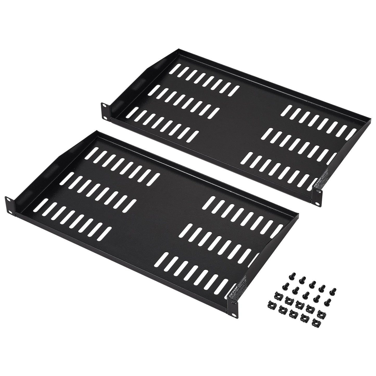 2 STÜCKE 1U Server Rack Regal 10 "/254mm Tiefe Belüfteten Rack Montieren Regal Fach