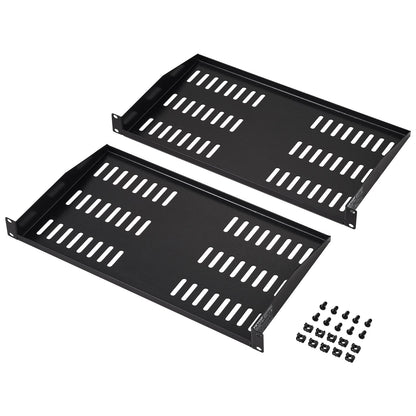 2 STÜCKE 1U Server Rack Regal 10 "/254mm Tiefe Belüfteten Rack Montieren Regal Fach