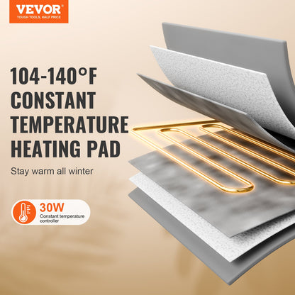 Beheiztes Katzenhaus, faltbarer Katzenunterstand mit beheizter Unterlage, grauer Handschuh