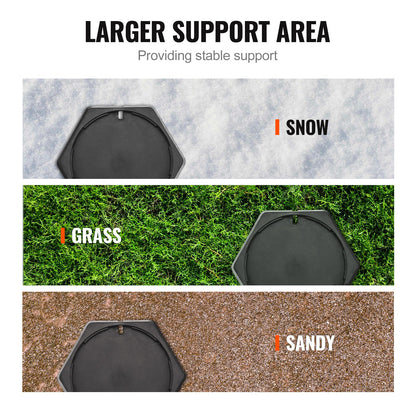 RV Leveling Pads, 9 Inch Round Landing Feet, Permanent Attached Jack Stabilizers, Rubber Jack Pads, 5000 lbs Capacity per RV Jack Pad, 5th Wheels, Travel Trailers, Class A/C Motorhomes (6-Pack)