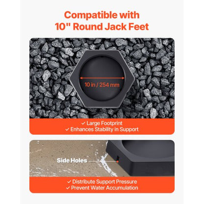 Nivellierpads für Wohnmobile 5000lbs 4 Stück Gummi-Anhängerpads für 10" runde Füße | EU