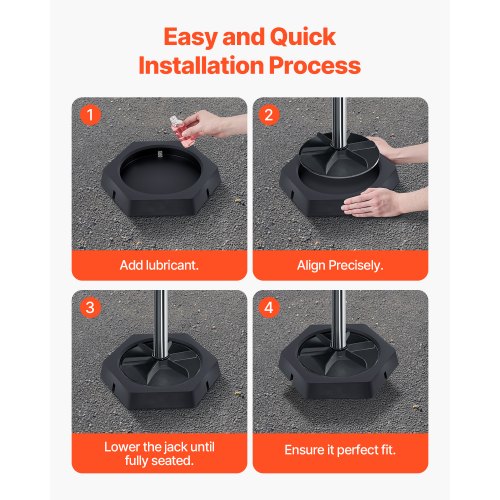 Nivellierpads für Wohnmobile 5000lbs 4 Stück Gummi-Anhängerpads für 10" runde Füße | EU