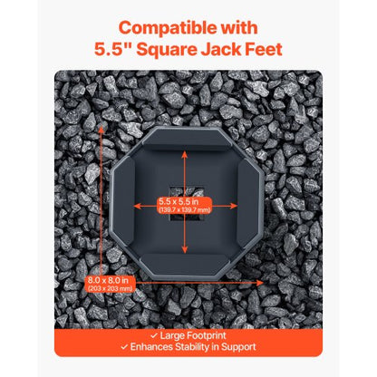 RV Leveling Pads 5000 lbs 4 Styck Gummi Trailer Jack Pads 5,5" kvadratfot |  EU