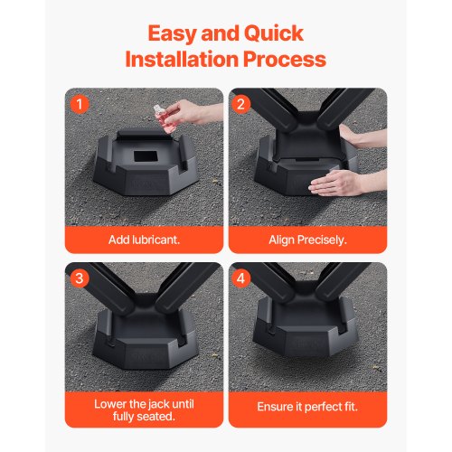 RV Leveling Pads 5000 lbs 4 Styck Gummi Trailer Jack Pads 5,5" kvadratfot |  EU