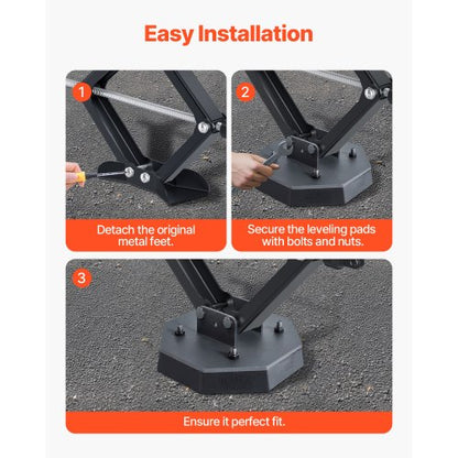 RV Leveling Pads 5000 lbs 4 st Gummi Trailer Jack Pads Scissor Jack Fötter |  EU