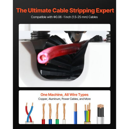 Manuelle Kabelabisoliermaschine, 0,06-1 Zoll, hand- oder bohrbetrieben | EU