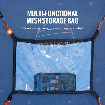 Bed Tent, Pongee Fabric, 2 Doors Breathable Dream Tent with 0.33 in Fiber Poles on Bed Privacy, Full Size Block out Light Sleeping Bed Canopy, Fit for Kids Playhouse and Adults Sleeping Tent