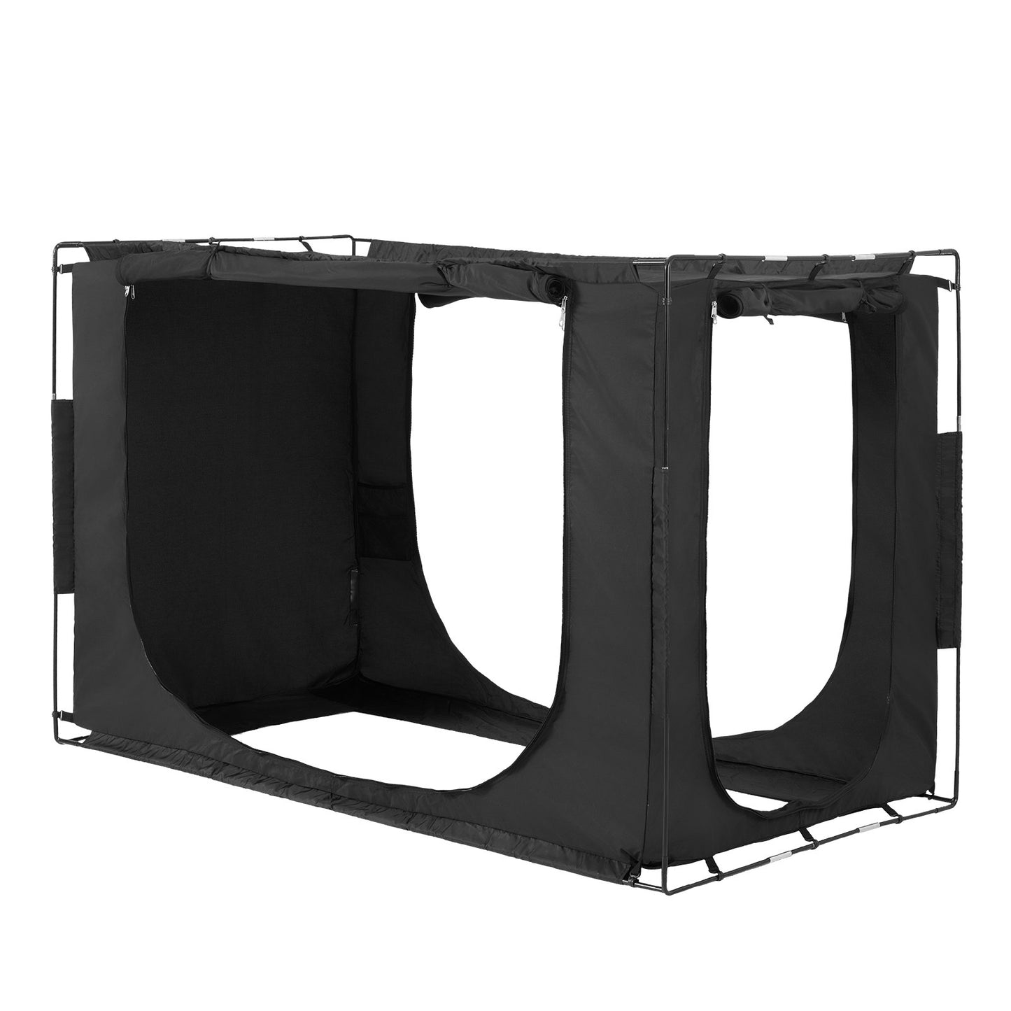 3-türiges Bettzelt Atmungsaktives Zelt 70 % Verdunkelung mit 0,37 Zoll Faserstangen