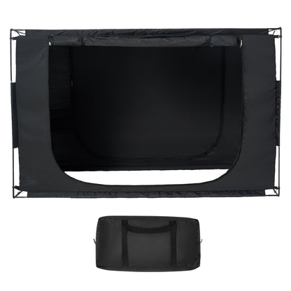 3-türiges Bettzelt Atmungsaktives Zelt 70 % Verdunkelung mit 0,37 Zoll Faserstangen