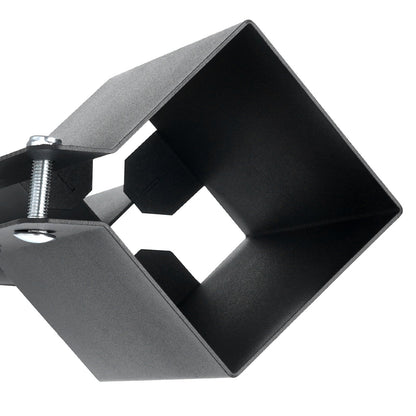 Erdspieß für Zaunpfosten, 8er-Pack, 61 x 10 x 10 cm Außendurchmesser (Innendurchmesser 8,9 x 8,9 cm), schwarz pulverbeschichteter Erdspieß aus Metall, für Briefkasten, Terrassen, Gartengeländer