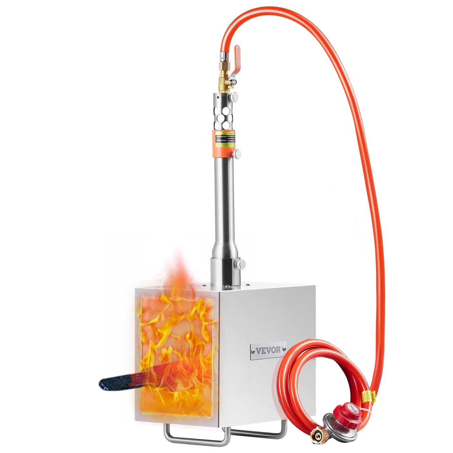 Portable Propane Forge 1 brännare hovslagare Forge 2600℉ kniv metall fyrkantig