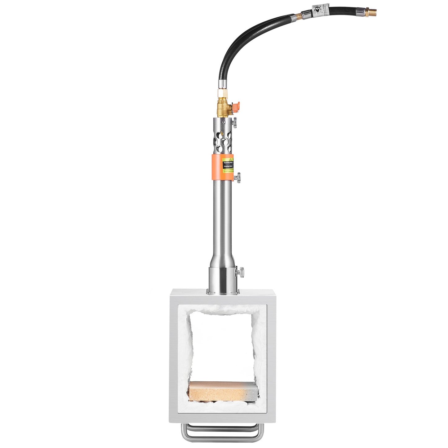 Portable Propane Forge, 2 Burner Farrier Forge, 2600℉ Tool and Knife Making Blacksmithing Gas Forge, Large Capacity Square Stainless Steel Gas Forging Tools and Equipment for Metal Forging