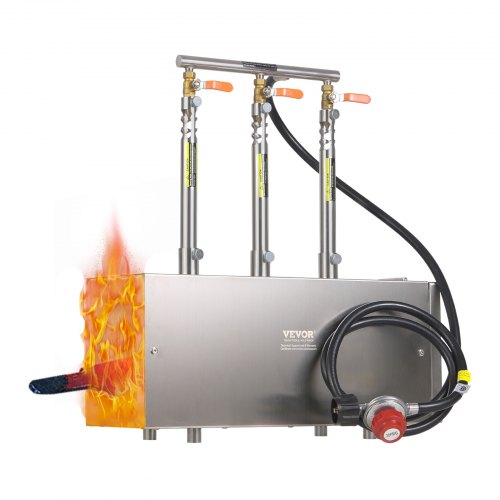 Portable Propane Forge, 3 Burners, 2600℉ Tool and Knife Making Blacksmithing Farrier Forge, Large Capacity Square Shape, Stainless Steel Gas Forging Tools and Equipment, Use for Metal Forging